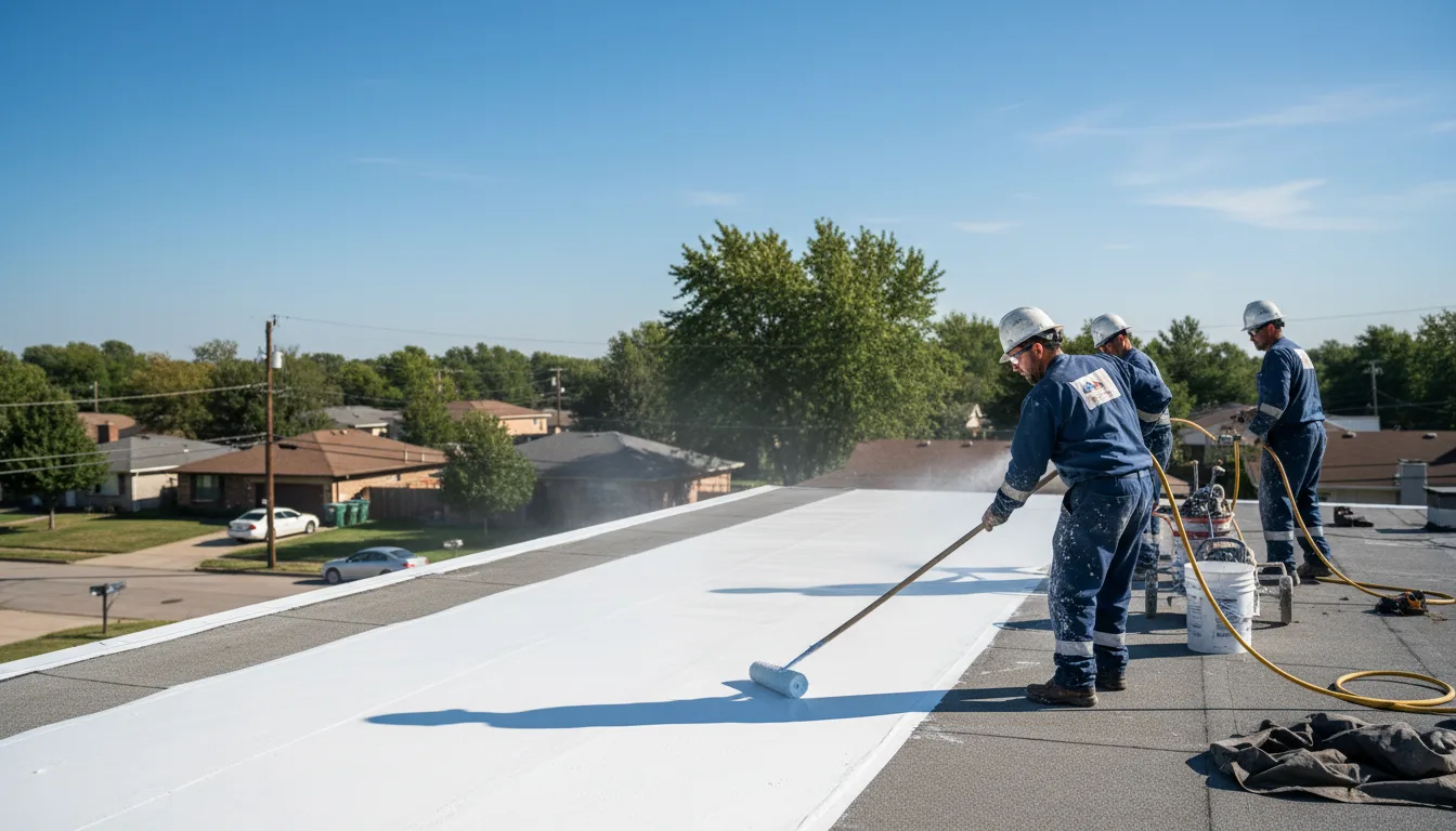 Commercial roof coating in Westville, IN near me